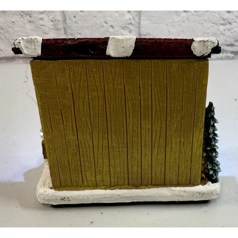Vintage Christmas Village Illuminated Vegetable Fruit Stand  4